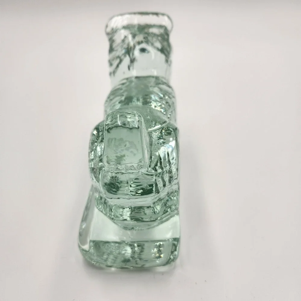 VTG Heisey Style Clear Glass Scottie Terrier Dog Paperweight Doorstop Bookend